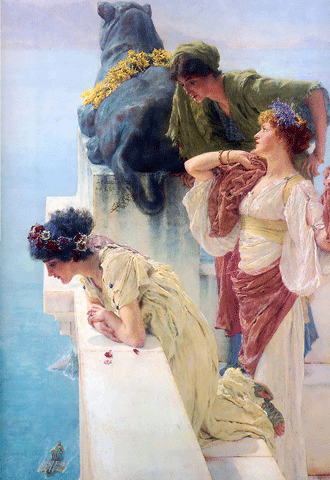 reproductie A Coign of Vantage van Alma-Tadema